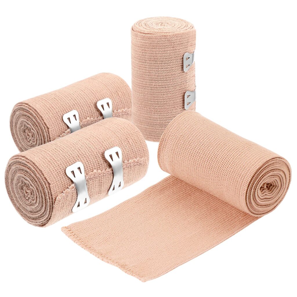 Elastic bandage for muscle sprain
