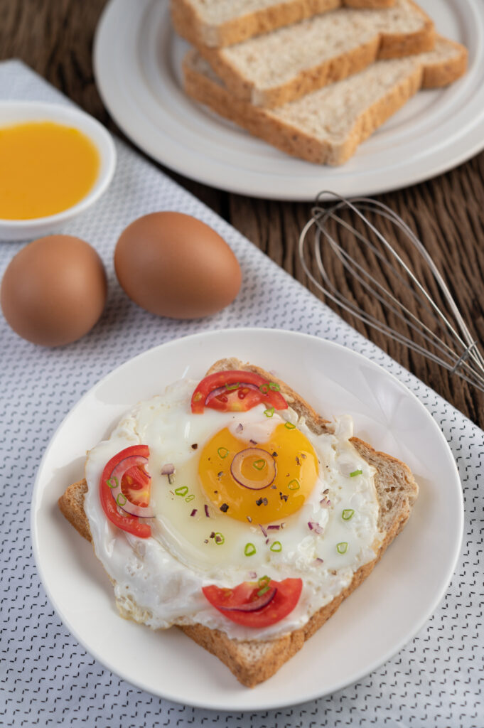 Cheese, bread and Eggs make an easy breakfast recipe