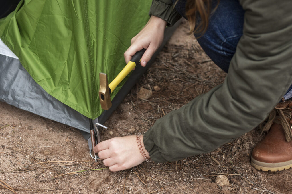 Familiarize with the camping gear  