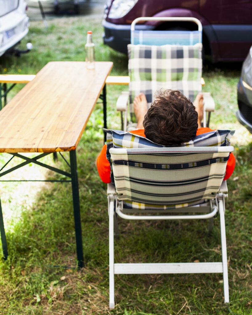 Camping Chair and Table to be used for Solo Camping