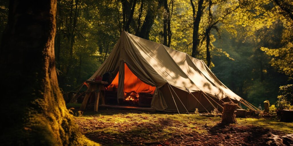 A beautiful Glamping Tent pitched