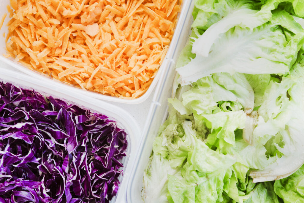 Pre cut salad kits for faster cooking