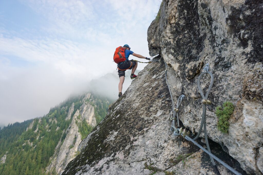 Rock Climbing as a mountain camping adventure