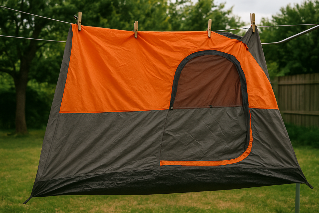 Hang the tent for drying