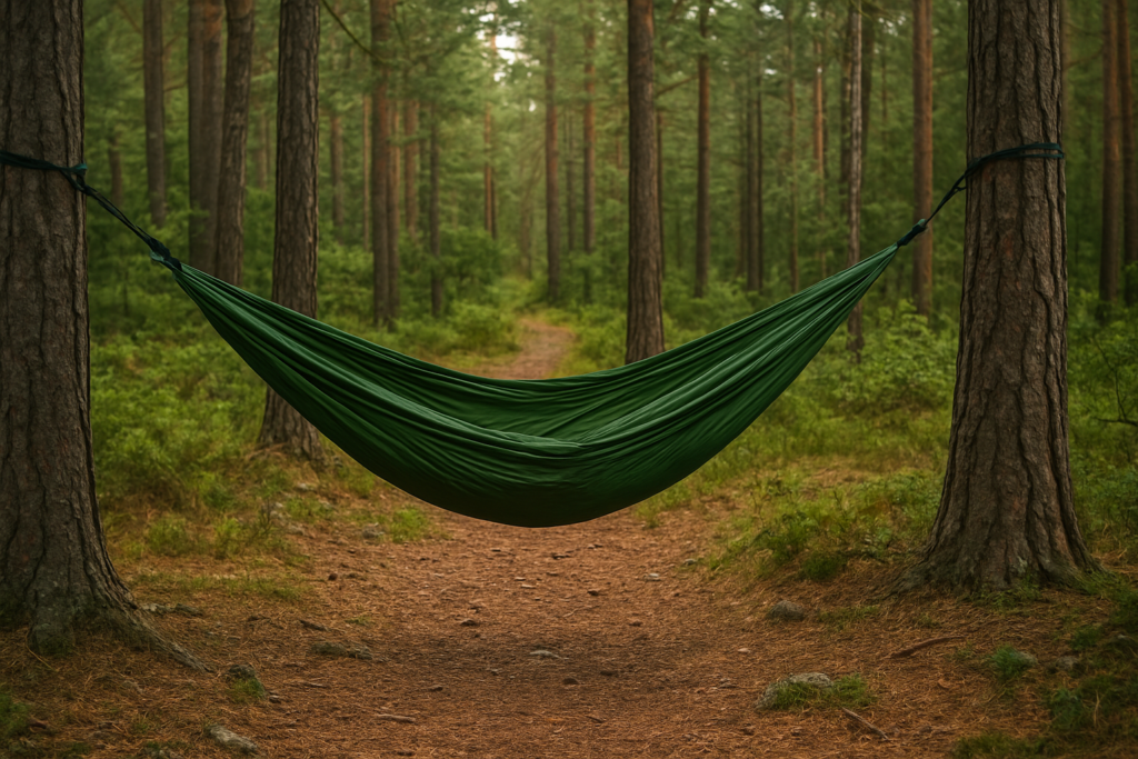 Setting up a hammock