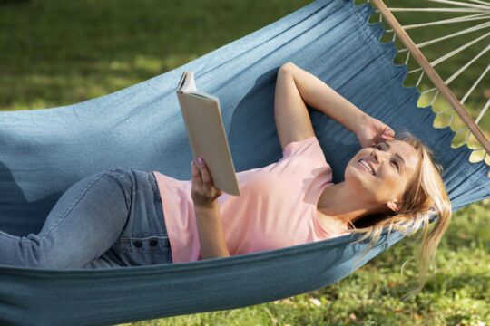 Camping in a hammock